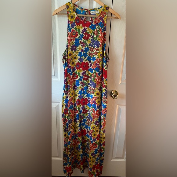 🆕 natural life Katie Colorful Floral Boho Cottagecore Sleeveless Maxi Dress M - Picture 2 of 10